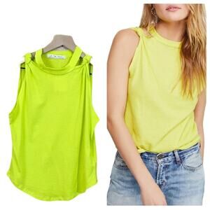 NWT Free People Side Knot Tie Knit Tank - Zest - XS